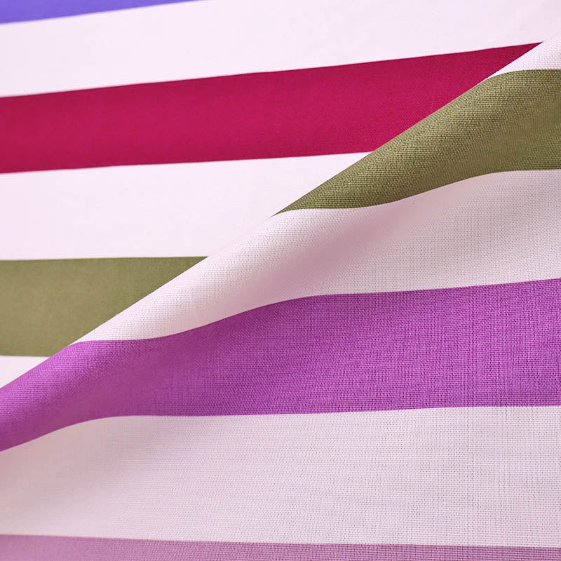 100% Cotton Multicolour Striped Canvas Fabric