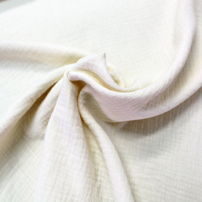 Cream Cotton Double Gauze Fabric