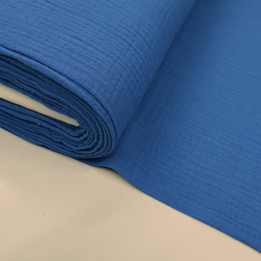 Royal Blue 100% Cotton Double Gauze Fabric