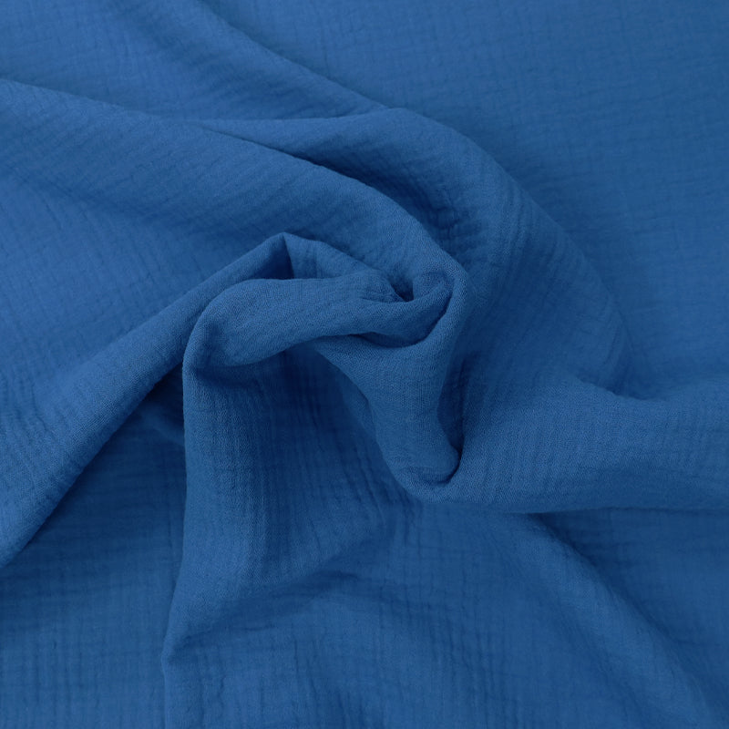 Royal Blue 100% Cotton Double Gauze Fabric