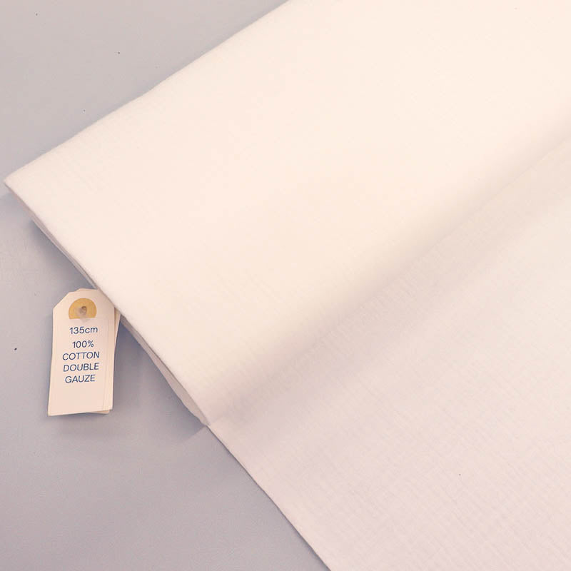 Cotton Double Gauze  - Natural White