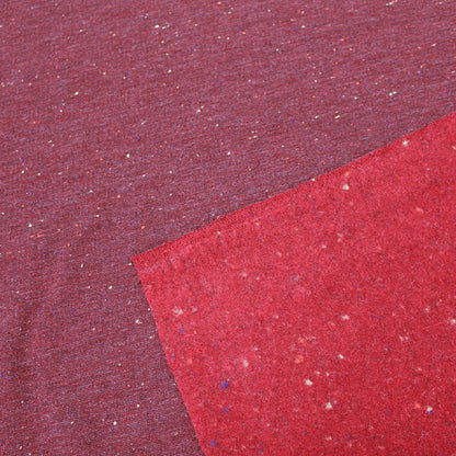 Burgundy Red cotton elastane Sweatshirt Fabric
