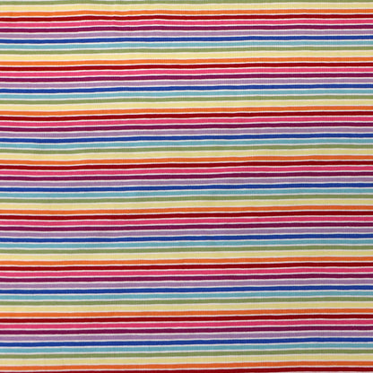 Cotton Elastane Jersey - Rainbow Stripe - Light