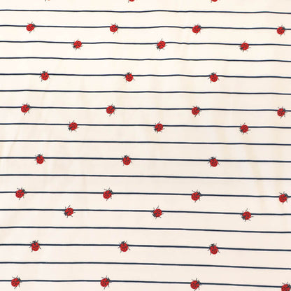 Cotton Elastane Jersey - White - Lady Bug