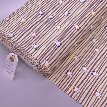 95% Cotton 5% Elastane Children's Jersey - Miffy Print Fabric Multi