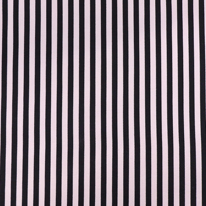 100% Cotton Gabardine Fabric - Black and Cream Stripe made in Japan by Sevenberry