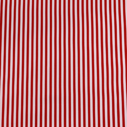 100% Cotton Gabardine Fabric - Red and Cream Stripe made in Japan by Sevenberry