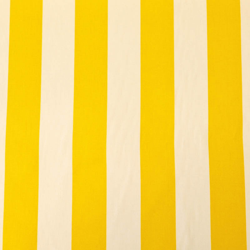 100% Cotton Yellow and White Striped Gabardine Twill Fabric