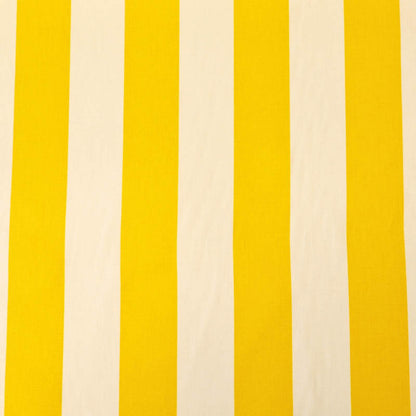 Cotton Gabardine - Wide Stripe - Yellow and White