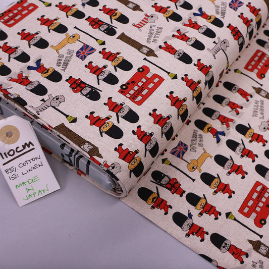 85% Cotton 15% Linen London Themed Fabric