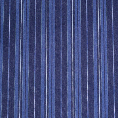Dark blue striped denim fabric
