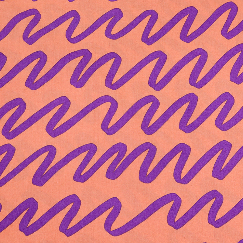 Coral and Purple 100% Cotton Poplin Fabric