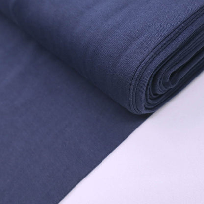 5% Cotton 5% Elastane Dark Blue Tubular Ribbing Fabric