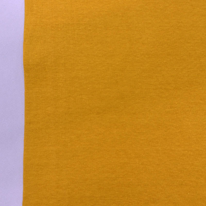 95% Cotton 5% Elastane Mustard Yellow Tubular Ribbing Fabric