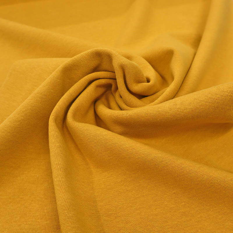 95% Cotton 5% Elastane Mustard Yellow Tubular Ribbing Fabric