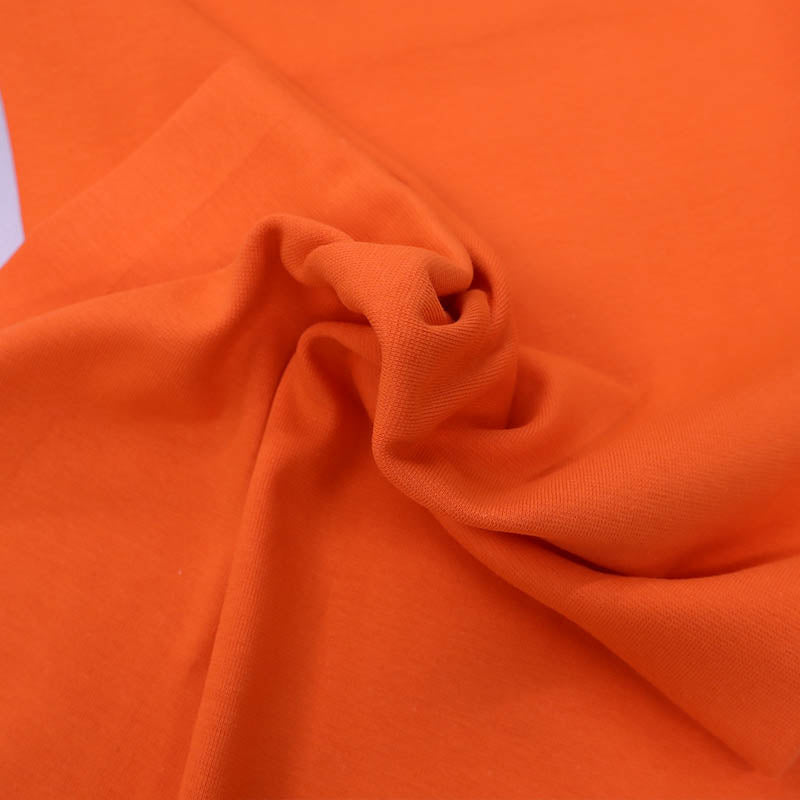 95% Cotton 5% Elastane Orange Tubular Ribbing Fabric