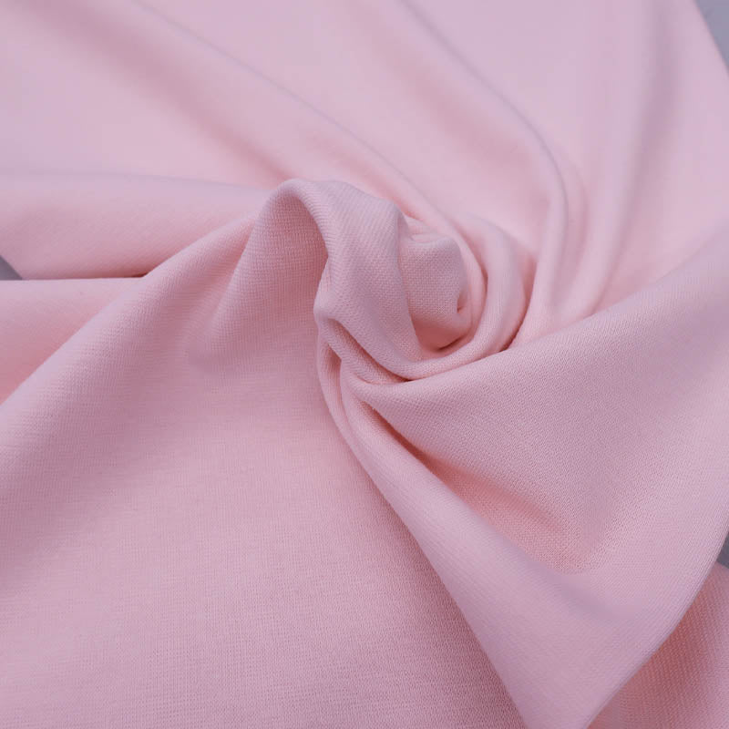 Cotton Rich Ribbing Pale Pink Fabrics Galore