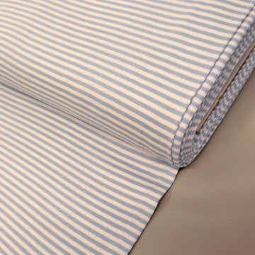 Cotton Rich Ribbing - Stripe - Pale Blue