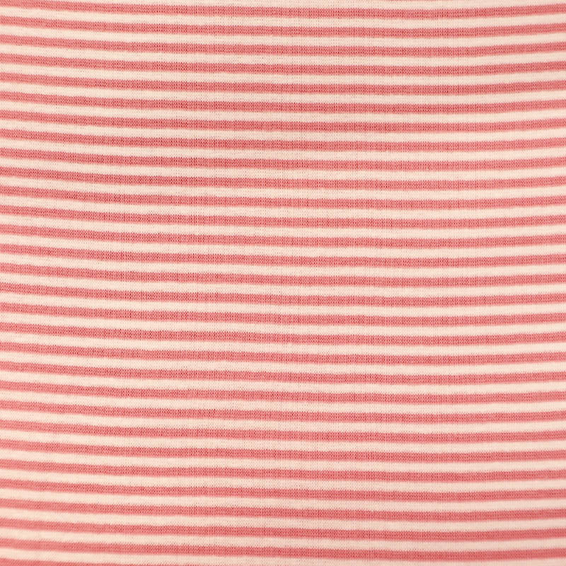 Cotton Rich Ribbing - Stripe - Pale Pink