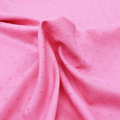 100% Cotton Swiss Dot Fabric - Bubblegum Pink