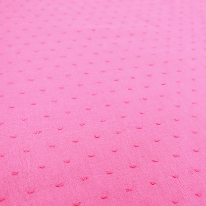 100% Cotton Swiss Dot Fabric - Bubblegum Pink