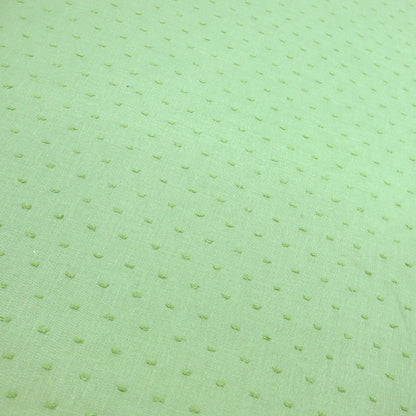 100% Cotton Green Swiss Dot Fabric