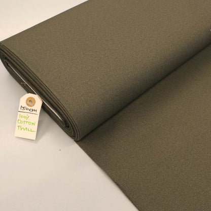 Deadstock Cotton Twill - Khaki Green