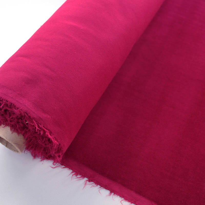 100% Cotton  Burgundy Red Velveteen Fabric