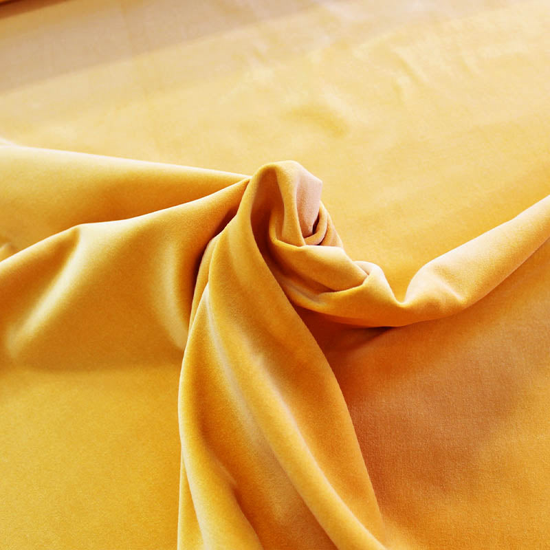 100% Cotton  Daffodil Yellow Velveteen Fabric