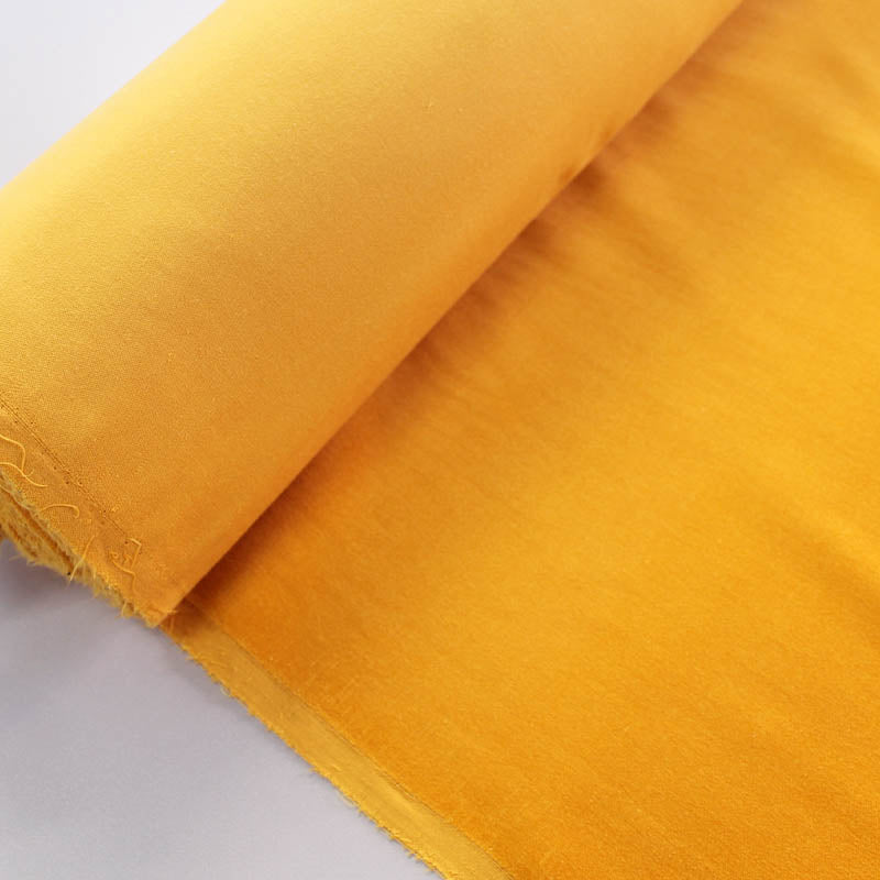 100% Cotton  Daffodil Yellow Velveteen Fabric