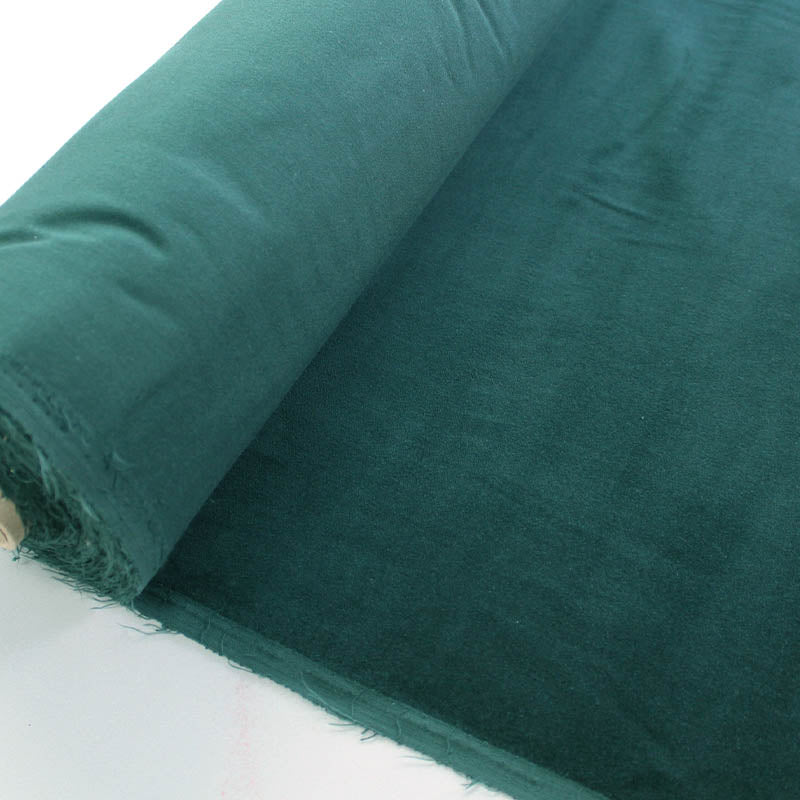 100% Cotton  Dark Green Velveteen Fabric