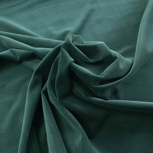 100% Cotton  Dark Green Velveteen Fabric