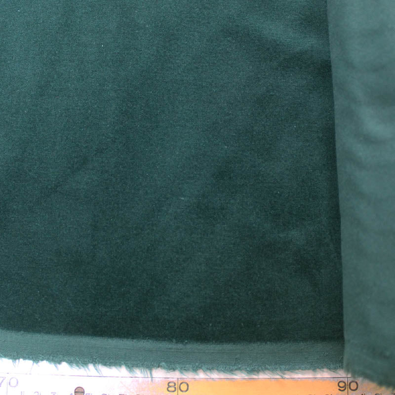 100% Cotton  Dark Green Velveteen Fabric