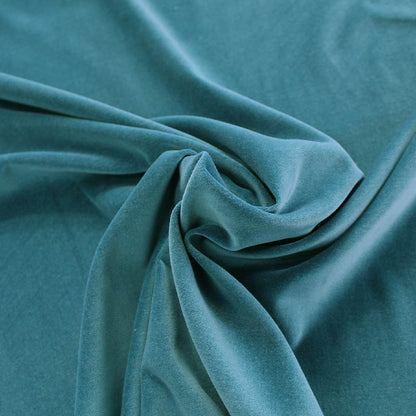 Peacock Blue 100% cotton Velveteen Fabric
