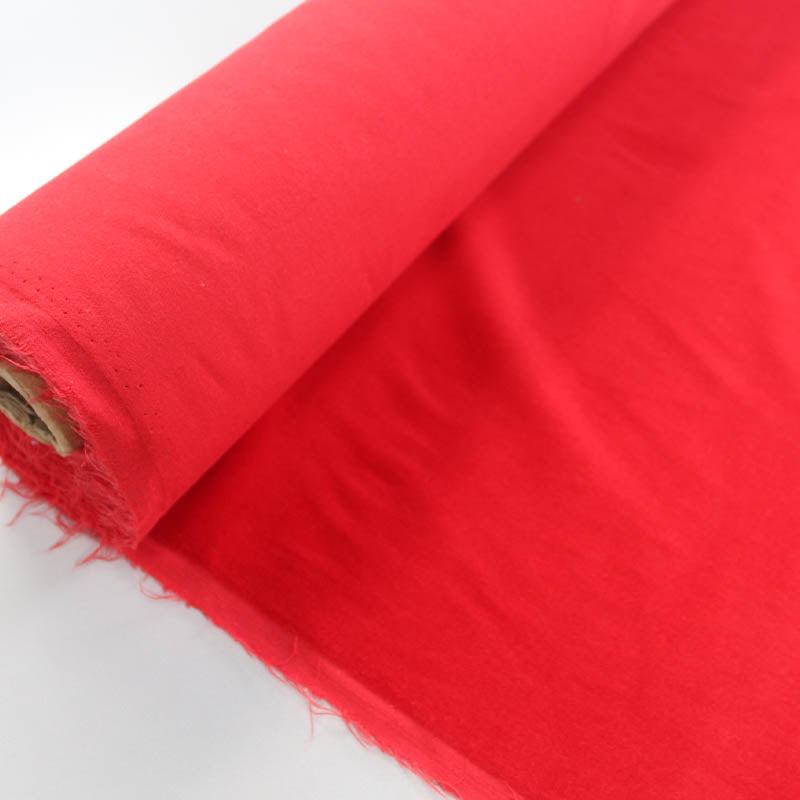 100% Cotton  Bright Red Velveteen Fabric