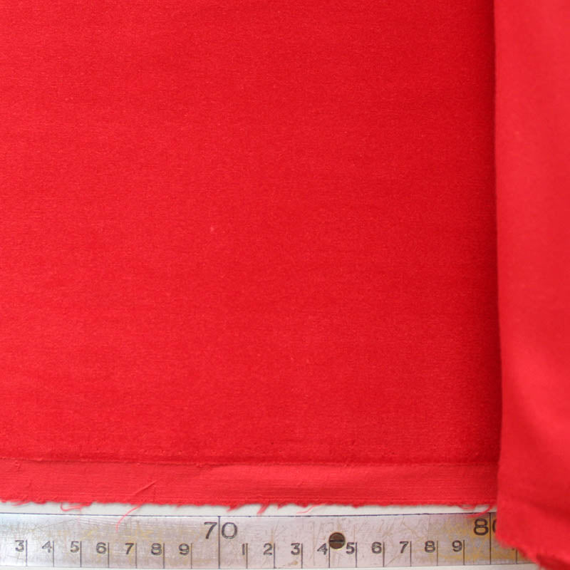 100% Cotton  Bright Red Velveteen Fabric
