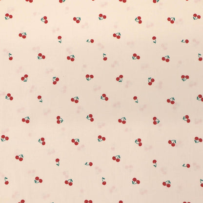 Cotton Wide Width Poplin - Natural White - Cherry