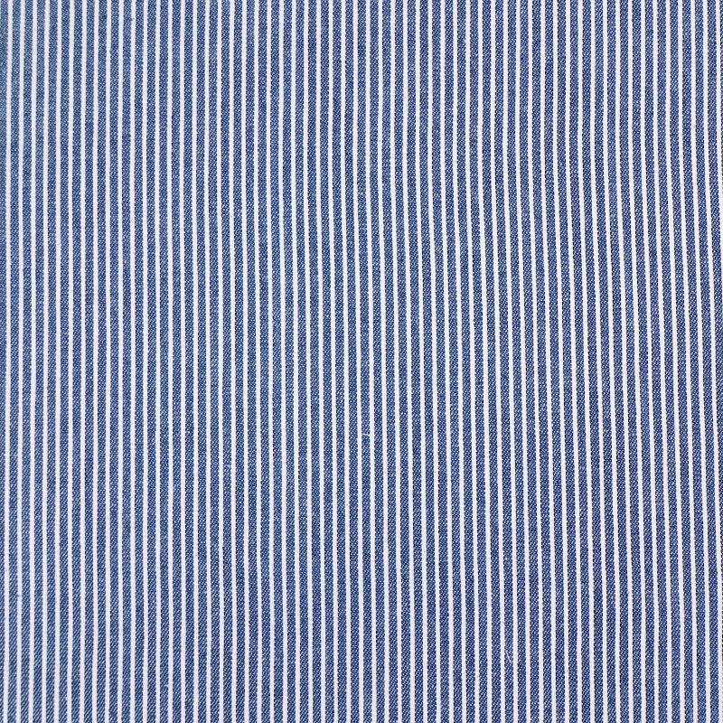 100% Cotton Yarn Dyed Cotton Fabric - Dark Blue Stripe