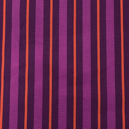 Cotton Canvas Stripe - Magenta, Burgundy and Orange