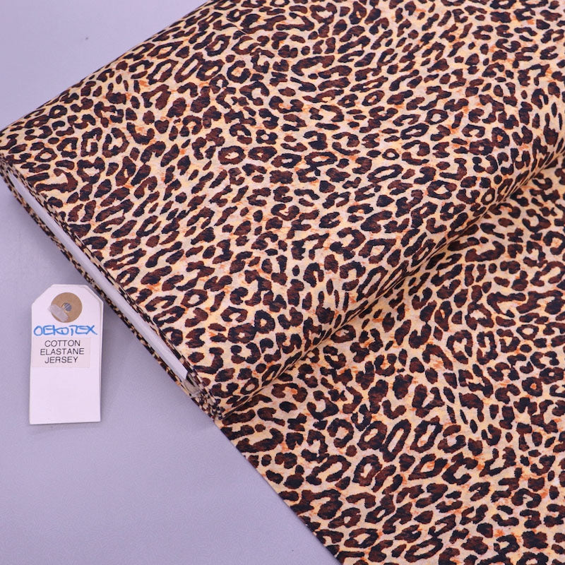 Cotton Elastane Jersey - Leopard