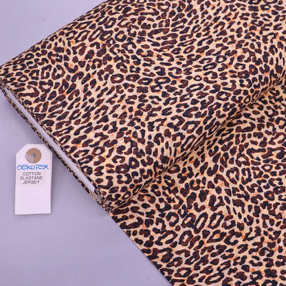 Cotton Elastane Jersey - Leopard