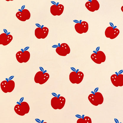 Cotton Jersey - Cream - Apples