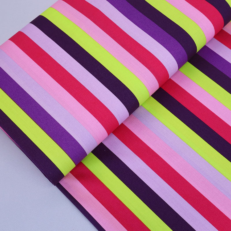 Pink Striped 100% Cotton Poplin Fabric