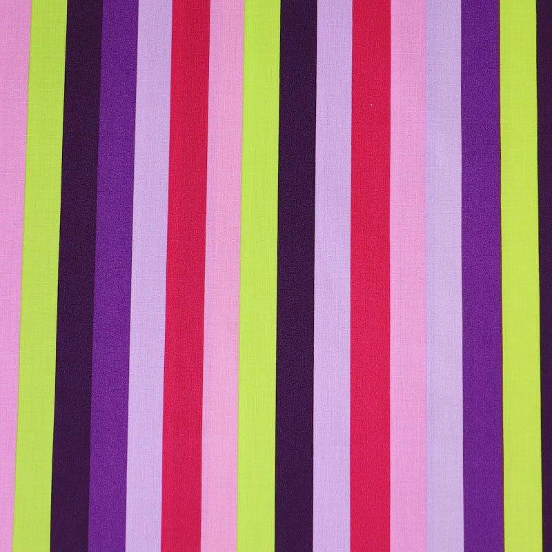 Pink Striped 100% Cotton Poplin Fabric