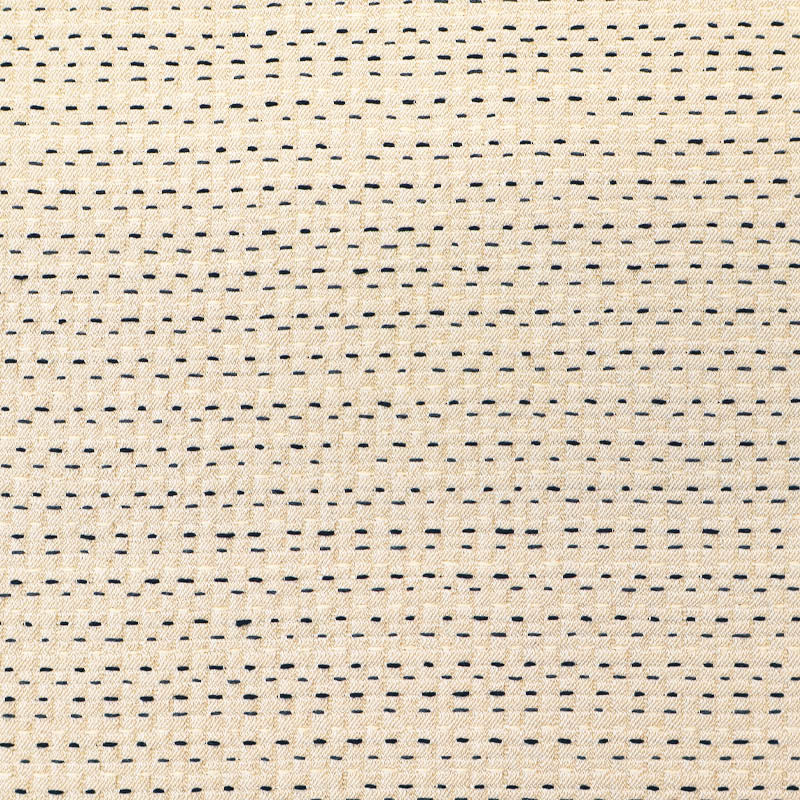 Cotton and Polyester Mix Jacquard - Kantha  Stitch - Putty