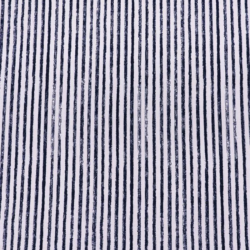 55% Linen 45% Cotton Linen and Cotton Blend Blue Striped Fabric