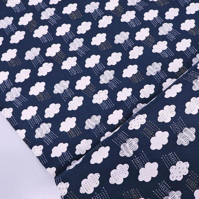 55% Linen 45% Cotton Indigo Blue Linen and Cotton Blend Fabric