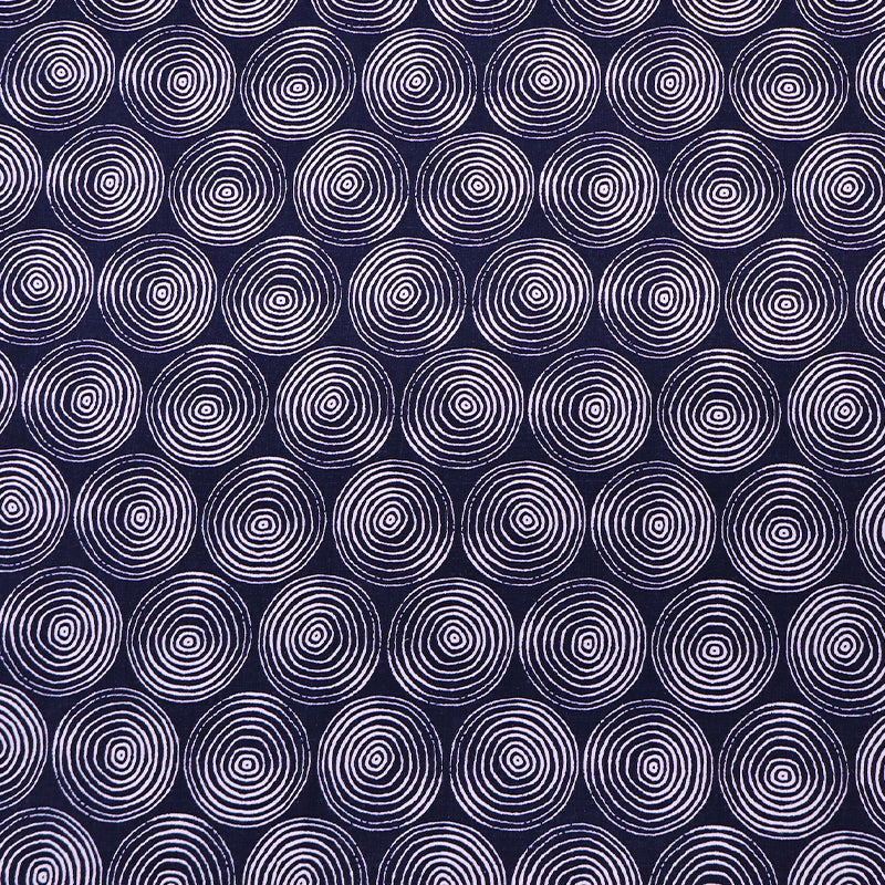 55% Linen 45% Cotton  Dark Blue Linen and Cotton Blend Fabric
