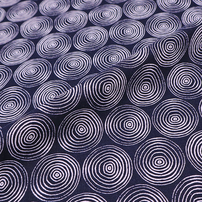 55% Linen 45% Cotton Dark Blue Linen and Cotton Blend Fabric