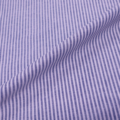 55% Linen 45% Cotton Blue Stripe Fabric